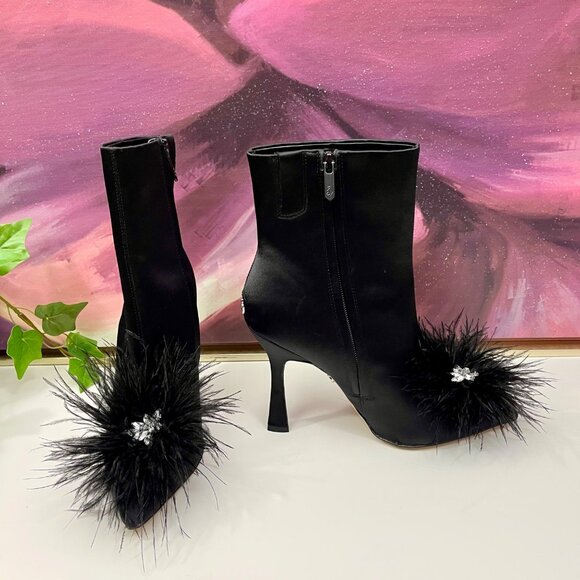 Sam Edelman Ency Feather Heel Bootie in Black Size 7 - Picture 9 of 15